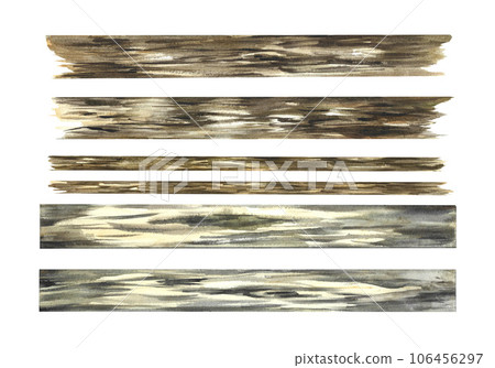 Wooden boards. Plank boards. Watercolor drawing. Wood texture. isolated on white background. for design solutions 106456297