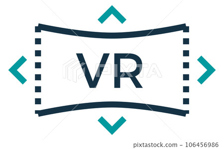 Vr icon. Virtual reality logo. Futuristic tech 106456986