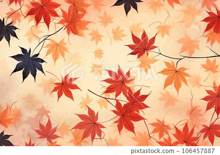 Beautiful autumn leaves background illustration Generative AI Beautiful autumn leaves background illustration Generative AI 106457887