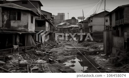 Towns affected by floods, tsunamis, rivers, water damage, ruins, illegal dumping, poverty, infrastructure, earthquakes, and tsunamis Towns affected by floods, tsunamis, rivers, water damage, ruins, illegal dumping, poverty, infrastructure, earthquakes, and tsunamis 106458074