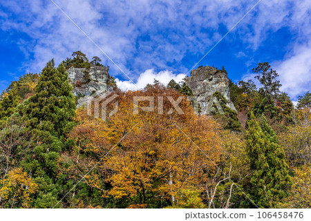 秋天天空下高聳的落基山 秋天天空下高聳的落基山 106458476
