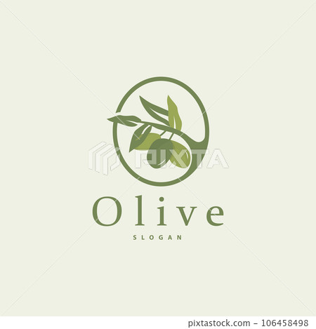 Olive Oil Logo Premium Design Fresh Plant Garden Simple Minimalist Templet Symbol Illustration Olive Oil Logo Premium Design Fresh Plant Garden Simple Minimalist Templet Symbol Illustration 106458498
