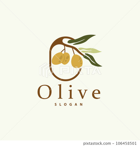 Olive Oil Logo Premium Design Fresh Plant Garden Simple Minimalist Templet Symbol Illustration Olive Oil Logo Premium Design Fresh Plant Garden Simple Minimalist Templet Symbol Illustration 106458501