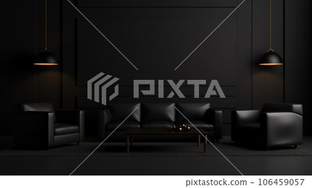 Black furniture, in the style of minimalist backgrounds. AI-generated content. Black furniture, in the style of minimalist backgrounds. AI-generated content. 106459057