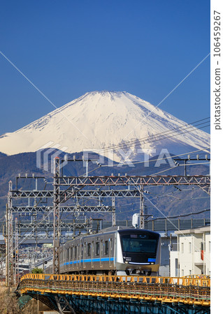 神奈川_從小田原眺望小田急線和富士山的壯麗景色 106459267