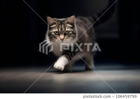 Cat walking gracefully 1 AI generated image Cat walking gracefully 1 AI generated image 106459799