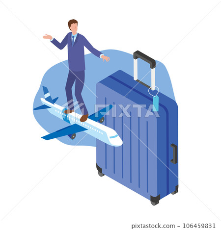 man traveling by plane 106459831
