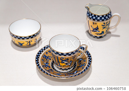 Antique 19th century British demitasse coffee set Antique 19th century British demitasse coffee set 106460758