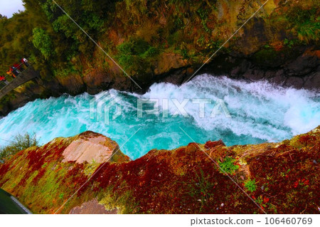 Huka Falls at Wairakei Park, Taupo 106460769