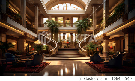Luxury hotel lobby Generative AI 106461549
