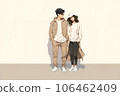 Illustration of a stylish young couple 106462409