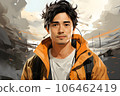 Handsome young man with a backpack 106462419