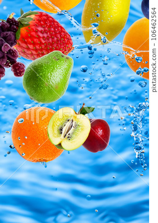 Fruits And Water 106462564