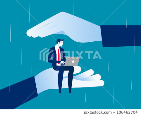 Safety and health at work. Employee under leader protection 106462704