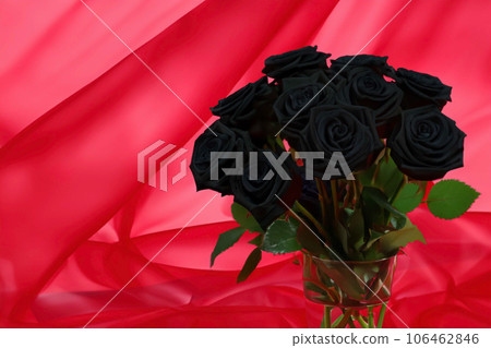 Roses On The Fabric Background Roses On The Fabric Background 106462846