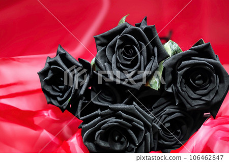 Roses On The Fabric Background Roses On The Fabric Background 106462847