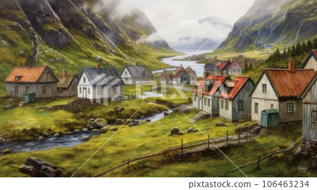 village in Iceland village in Iceland 106463234
