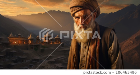 pakistani old man on pakistan 106463496