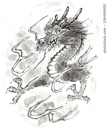 Ink painting dragon 106464000