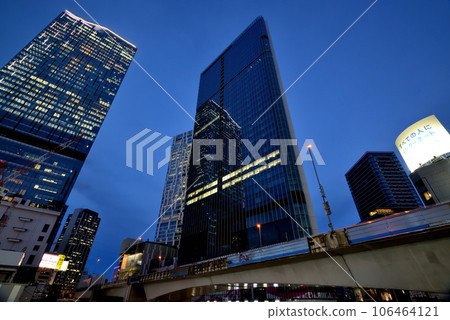 Redevelopment around Shibuya Station Shibuya Station Sakuragaoka area Night view of Shibuya Sakura Stage 106464121