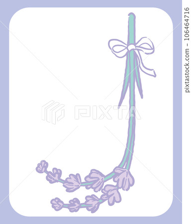 薰衣草花素描風格,設計字母。 “J”矢量材料。 薰衣草花素描風格,設計字母。 “J”矢量材料。 106464716