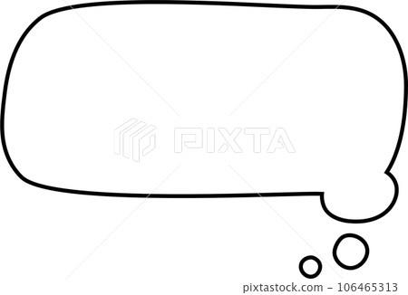 Black and white speech bubble balloon icon sticker memo keyword planner text box banner, flat png transparent element design 106465313