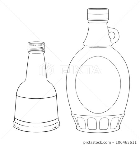 Bottle illustration line drawing Bottle illustration line drawing 106465611