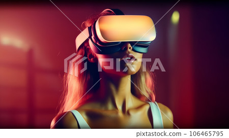 girl in vr glasses 106465795