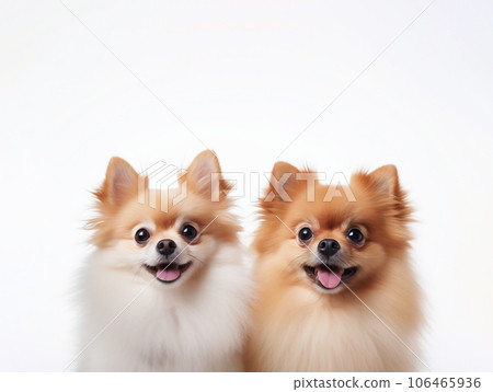 Two pomeranians hot sale