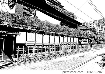 [Black and white in Kyoto] Chic appearance of Kyomachiya 106466207