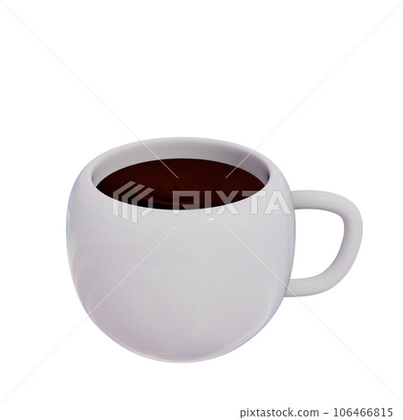 Coffee shop cafe drinks and objects 3d illustration 106466815