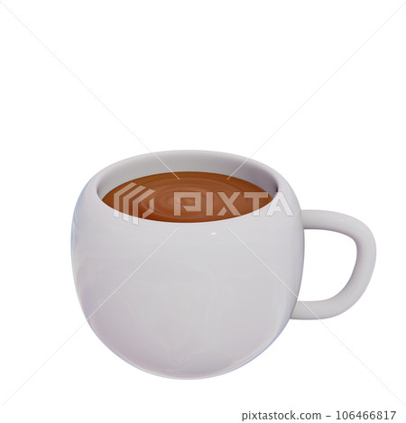 Coffee shop cafe drinks and objects 3d illustration 106466817