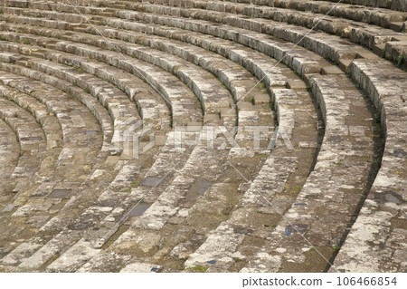 ancient theatre design of Ostia Antica in Rome, Italy  106466854