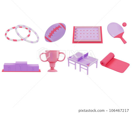 3d Sports Set vector 106467217