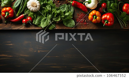 Background template with vegetables harvest Background template with vegetables harvest 106467352