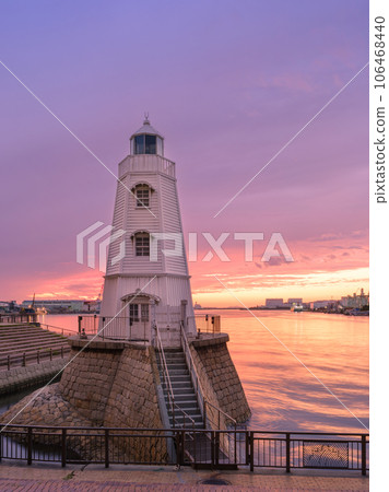 大阪_舊堺燈塔和壯觀的日落景色 106468440