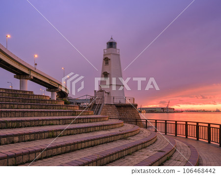 大阪_舊堺燈塔和壯觀的日落景色 106468442