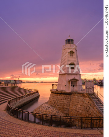 大阪_舊堺燈塔和壯觀的日落景色 106468445