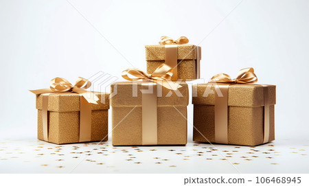 Gift box with bow isolated on white background. Gift box with bow isolated on white background. 106468945