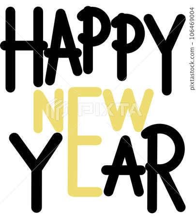 hand drawn alphabet happy new year hand drawn alphabet happy new year 106469004