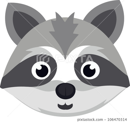 raccoon mammal animal head 106470314