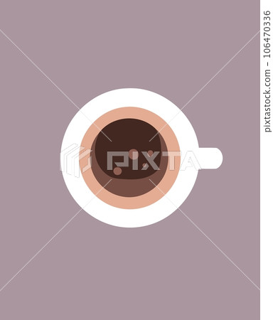 coffee cup in top view coffee cup in top view 106470336