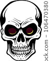 bones skull black and white 106470380