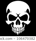 bones skull black and white 106470382