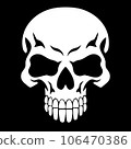 bones skull black and white 106470386