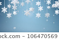 Christmas background with Christmas tree branches and snowman, winter seasonal with copy space. 106470569