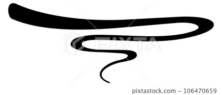 Ink brush stroke. Decorative underline. Black line 106470659