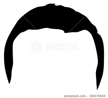 Male haircut fashion. Man hairstyle black icon Male haircut fashion. Man hairstyle black icon 106470684