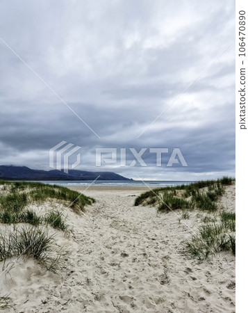Beautiful Tramore beach in Rosbeg, County DOnegal, Ireland 106470890