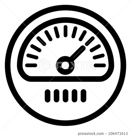 Car speed gauge. Tachometer icon. Linear speedometer 106471613